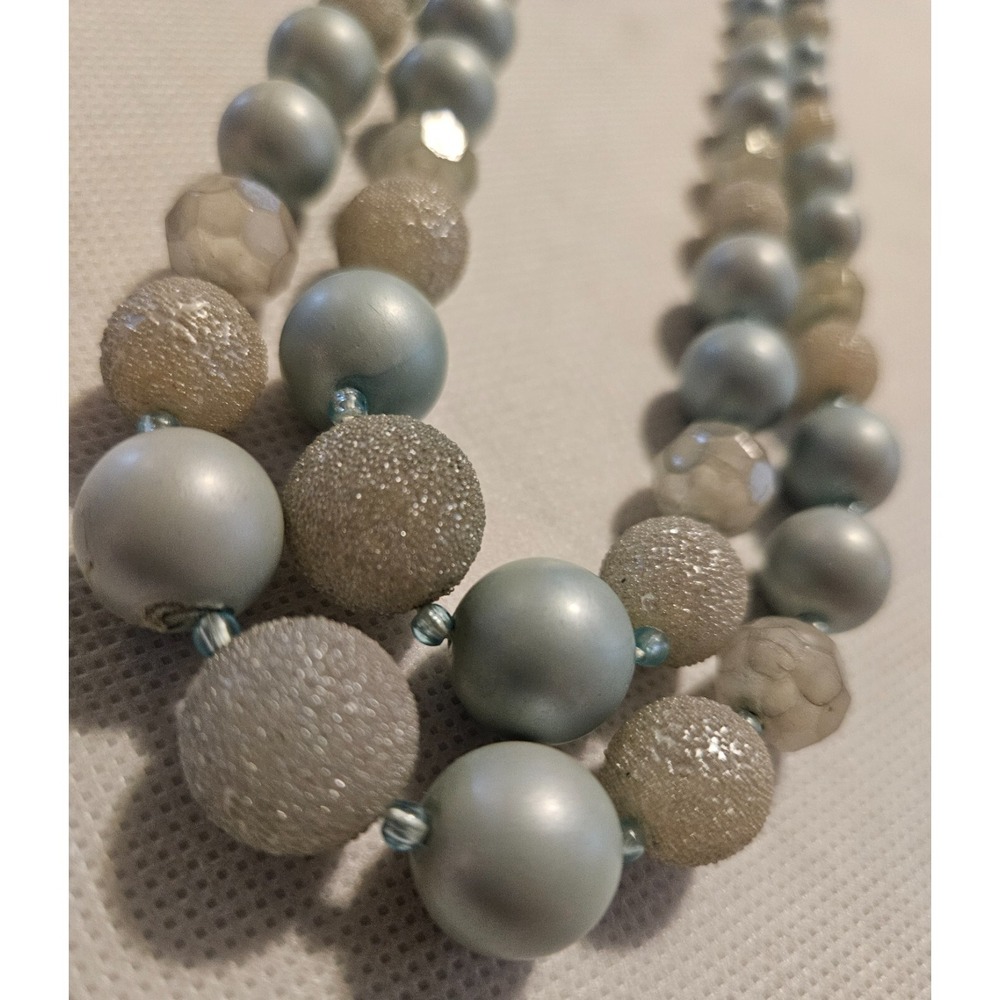 Beaded Necklace Double Strand Statement Costume J… - image 4